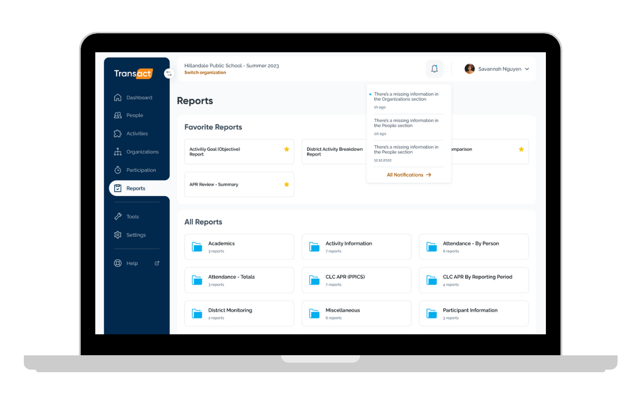 Reports - Notifications 